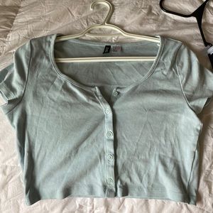 HnM button up crop top